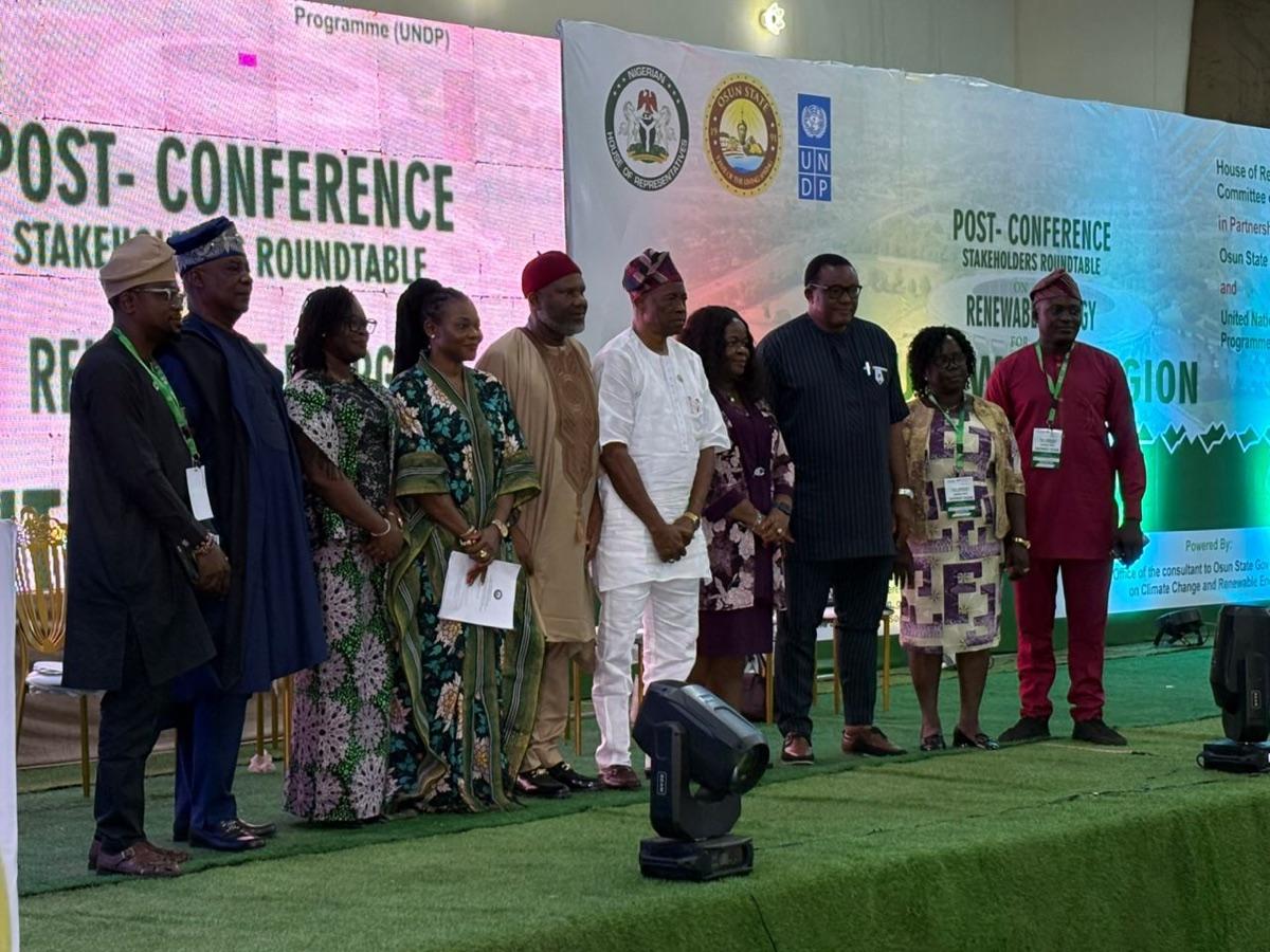 Stakeholders and government officials at the Post-Conference Renewable Energy Roundtable for Southwest Nigeria co-hosted with UNDP